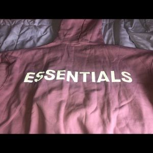 FOG essentials pink hoodie